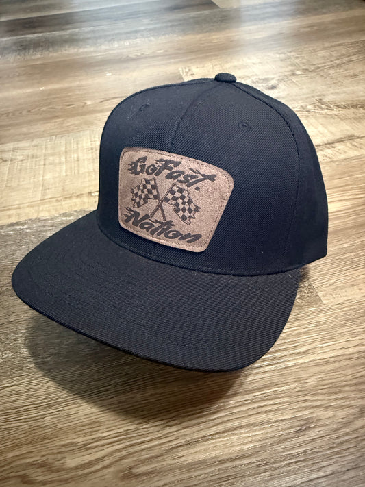 GoFast Checkered Flag Flat Bill Hat