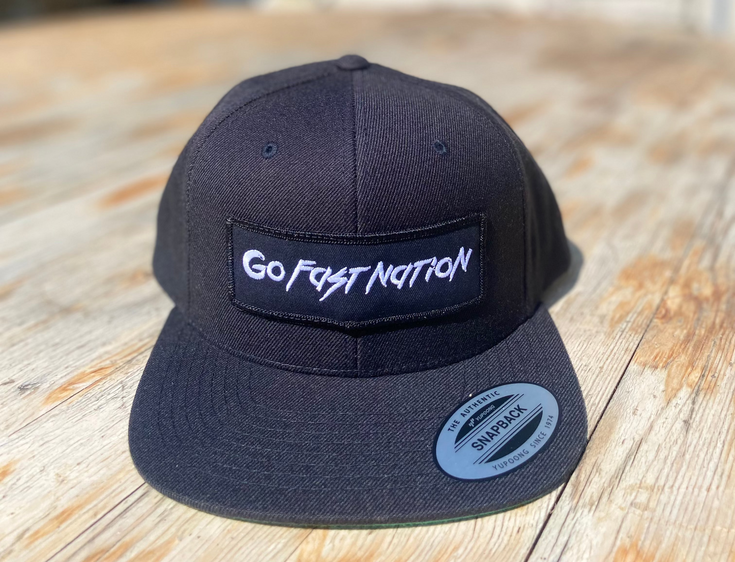 GoFast Nation Black Flat Bill Snapback