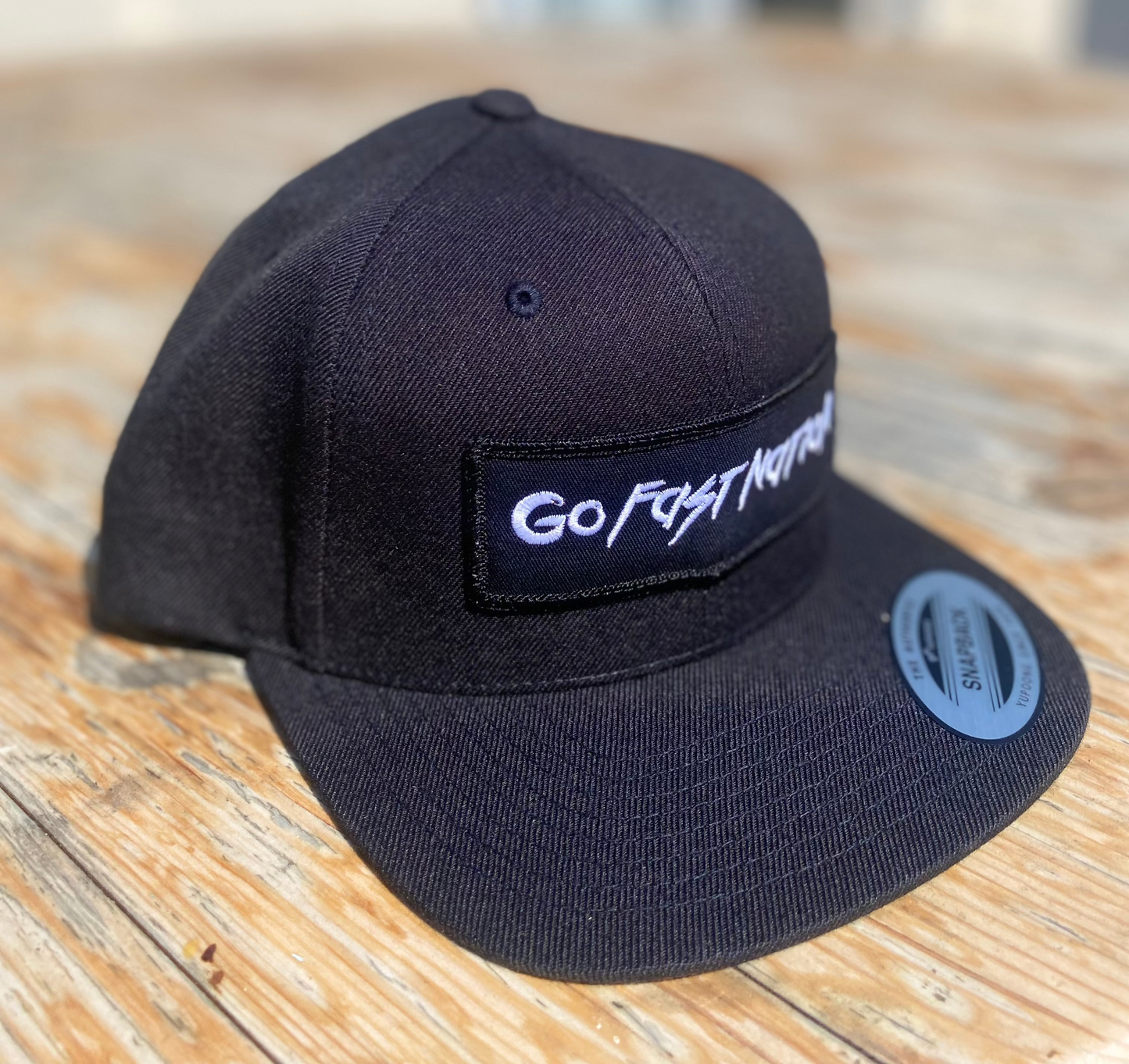 GoFast Nation Black Flat Bill Snapback