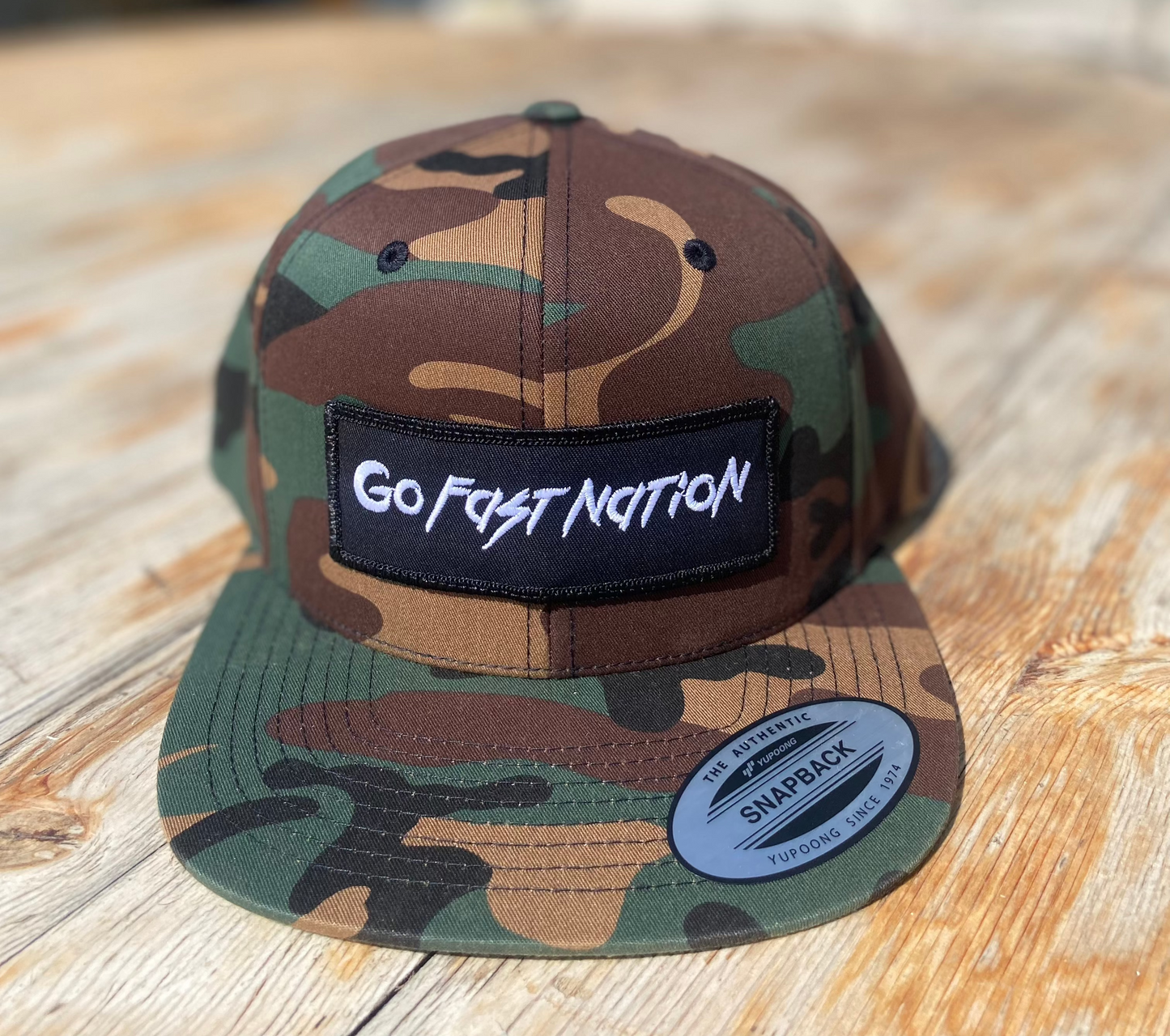 GoFast Nation Camo Flat Bill Snapback