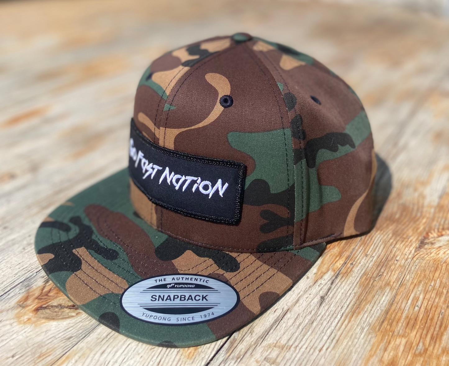 GoFast Nation Camo Flat Bill Snapback